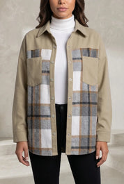 Veste chemise ample à carreaux à carreaux | Lounelle Paris