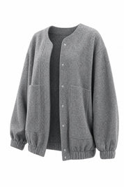 Veste grise mi-longue ample | Lounelle Paris